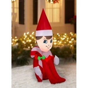 4.5 Ft Elf on Shelf Airblown Christmas Inflatable LED Lights Up your Yard 2025